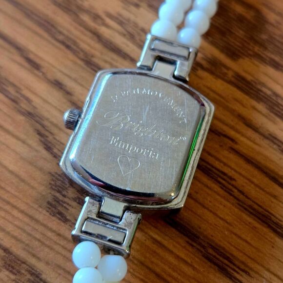 BRIGHTON "Lady Jane Emporia" Vintage Silver And Pearl Watch CITY WEDDING STYLE - Picture 8 of 12